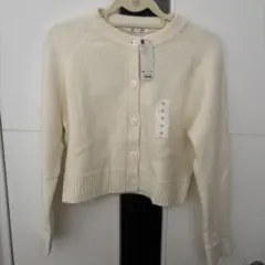 GU パフィータッチクルーネックショートカーディガン