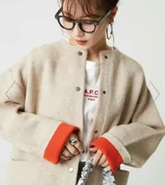 配色ニットカーディガン