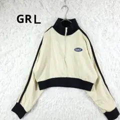 GRL クロップド丈 ハーフジップ トラックジャケット 韓国 ストリート