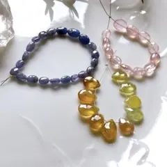 訳あり品☆ハンドメイド素材☆タンザナイト ローズクォーツ サファイア☆レジン資材