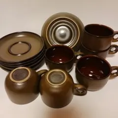 オールドノリタケ FOLKSTONEデミタスカップ&ソーサー６客フォークストーン