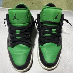 エアジョーダン ローカットスニーカー グリーン/ブラック