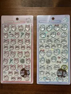 ボンボンドロップシール ちいかわ カニ 古本屋　モモンガ【正規品】2枚セット