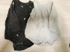 puppapupo 星柄ロンパース　無地ロンパース　2点セット 80cm