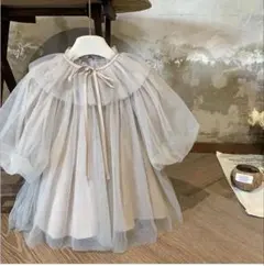 チュールドレス　ベージュ　90cm