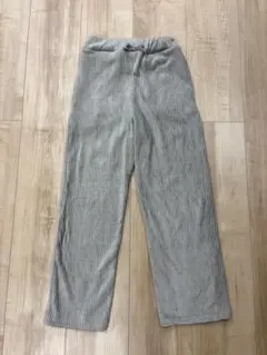 西松屋　リブワイドパンツ　グレージュ　130サイズ