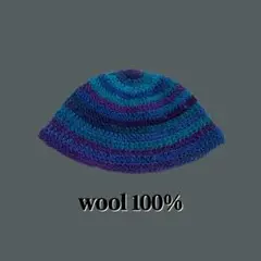 No.142 ビーニー ニット帽 クラッシャーハット ハンドメイド ハット 帽子