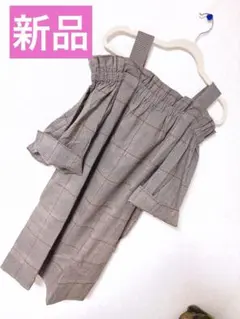SIMPLICITE チェックガラワンピース 膝丈ワンピース