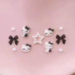 おまとめ割あり✽　黒キティ　11P リボン