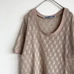 THE EMPORIUM ニット セーター 半袖 ざっくり編み 大きめ ゆったりのサムネイル