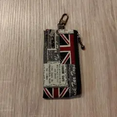 国旗柄　デニム風　キーケース　小銭入れ　コインケース