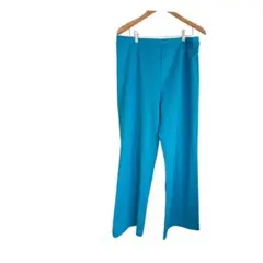 【海外古着】　ターコイズ ✨フレアスラックス