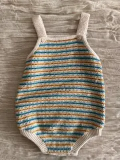 zarababy ストライプロンパ　9-12m