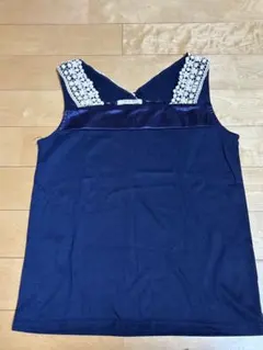 PAS DE DEVX タンクトップ ネイビー レースのサムネイル