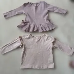 4月26日削除！女の子80㎝　長袖カットソー 2点セット