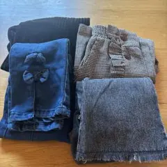 キッズ チェック柄 フリル付きボトムス