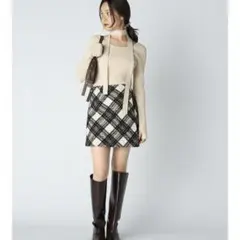 リリーブラウン ロービングチェックスカショーパン