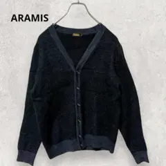 ARAMIS ウール100% カーディガン L ダークグレー 日本製 上品のサムネイル