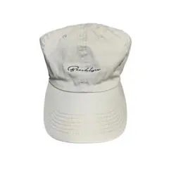 ベージュ刺繍ロゴベースボールキャップ