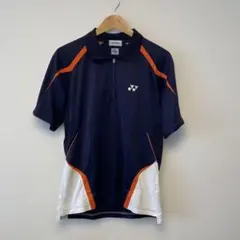 YONEX ジッパーポロシャツ L ネイビー テニスウェア