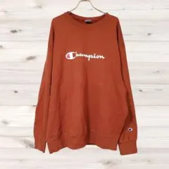 A1525 Champion トレーナー スウェット 長袖(L) オレンジ