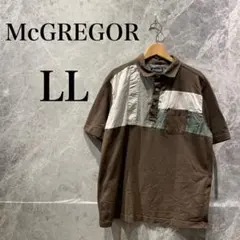McGREGOR メンズ LL モカ ポロシャツ 古着 ビッグサイズ