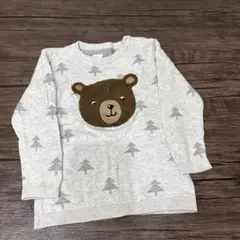 HM 12-18M クマ刺繍 ニットセーター