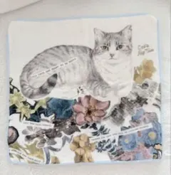明日まで　美品　アフタヌーンティー　カフェナップタイム　猫　ハンカチのサムネイル