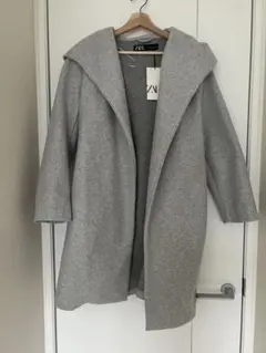 ZARA ザラ コート グレー 新品未使用 フーデットコート チェスターコート