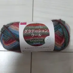 グラデーションウール 100%ウール レッドミックス