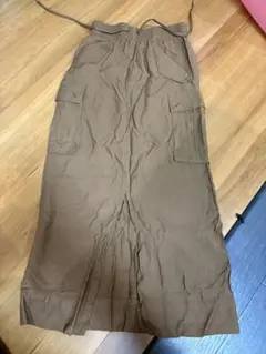 JEANASIS カーゴロングスカート 브라운