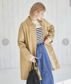 コーエン 未使用 タグ付き ステンカラーコート ミドル丈コート ベージュ