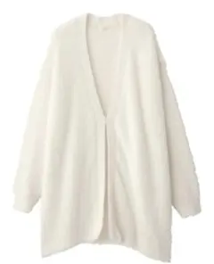 【新品未使用タグ付き】定価2990円 白 S フェザーコーディガン GU