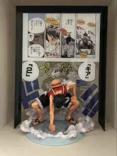 ワンピース ルフィ フィギュア パネル付き