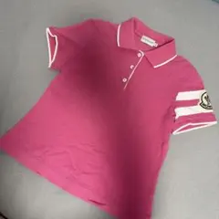 モンクレール　ピンク ポロシャツ ホワイト襟 中古・古着通販】MONCLER (モンクレール) ポロシャツ 半袖ポロシャツ