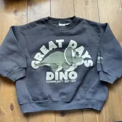 恐竜プリント ダークグレー ZARAkidsトレーナー104cm