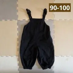 美品♡ 子供　オーバーオール　黒　90-100cm