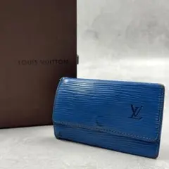 LOUIS VUITTON ルイヴィトン キーケース 4連 ブルー 青 エピ - メルカリ