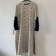 marble SUD マーブルシュッド EMB sasanqua袖リブワンピース