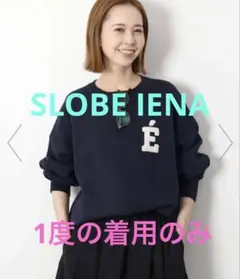 【美品】SLOBE IENA サガラ刺繍スウェットライクニット ネイビー