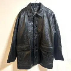美品✨90's ヴィンテージレザージャケット　本革　ブラック　高級　L 羊革