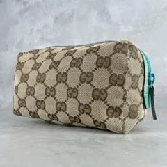 【極美品】グッチ ハンドバッグ ミニ GG キャンバス アクセサリーポーチ GUCCI グッチ アクセサリーポーチ ハンドバッグ GGキャンバス