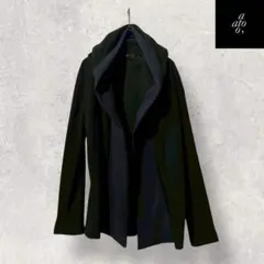 希少rare 16A/W ato ドレープ カーディガン 紺黒 46 ドッキングのサムネイル