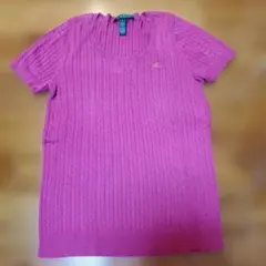LAUREN Ralph Lauren　ロゴ刺繍　ニットS