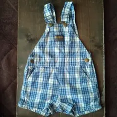 OshKosh B'gosh チェック柄 オーバーオール ロンパース24M