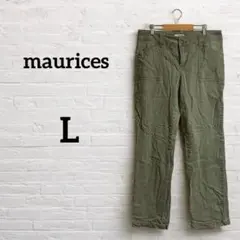 即日発送‼︎maurices【L】カーキカジュアルパンツ ストレート