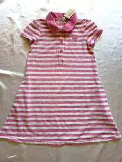 【新品】anyFAM 半袖ストライプ　ワンピース 130cm