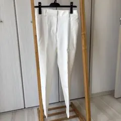 PLST Sサイズ　ホワイト スリムフィット スラックス