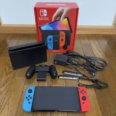 任天堂Switch 有機EL ネオンブルー/レッド 完品＋スプラトゥーンケース