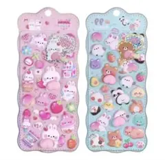 おしりぷにぷにシール マシュマロ ぷくぷく 韓国 立体シール プニプニ もちもち